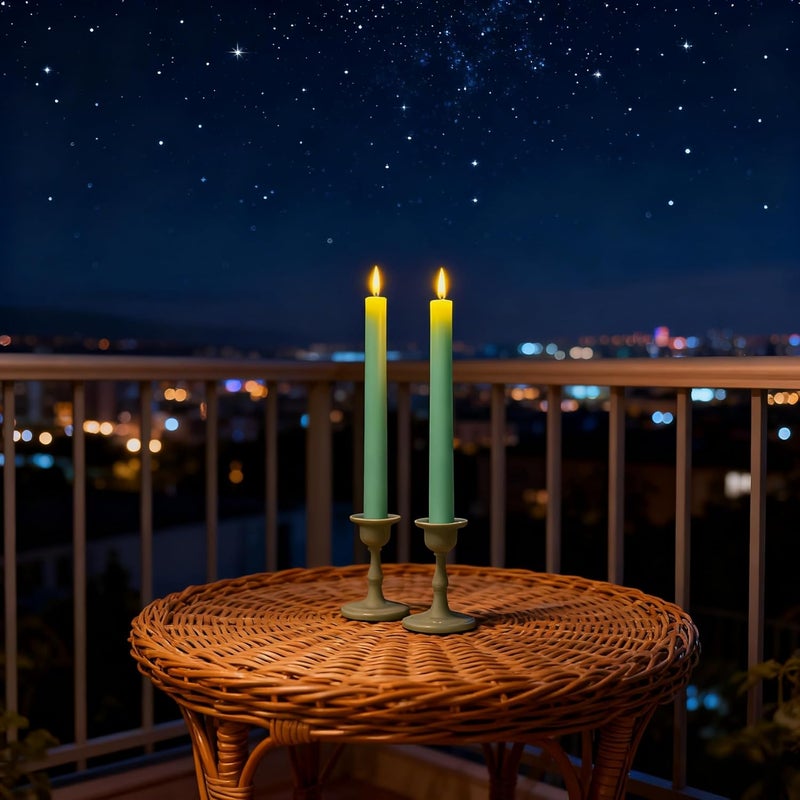 Sihuida 12-Pack Emerald Green Taper Candles, 10 Inch Unscented Dripless Candlesticks, Long-Lasting Burn Time of 7-8 Hours, Perfect for Christmas Home Décor Spring and St. Patrick's Day - Image 2